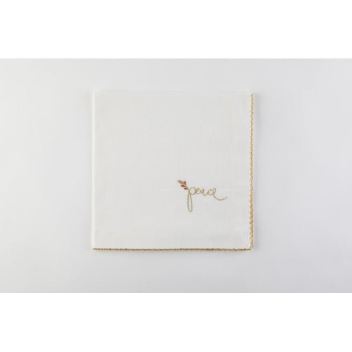 Tableau Tableau Christmas Sentiment Peace Napkin | CeCe's Home & Gifts