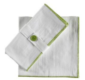 Tableau Tableau Embroidered Edge Napkins - Set of 4 | CeCe's Home & Gifts