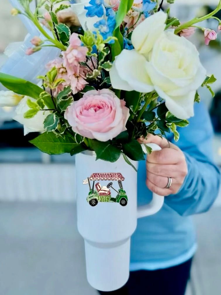 The Queens' Jewels The Queens’ Jewels Golf Cart Insulated Tumbler - 40oz | CeCe's Home & Gifts