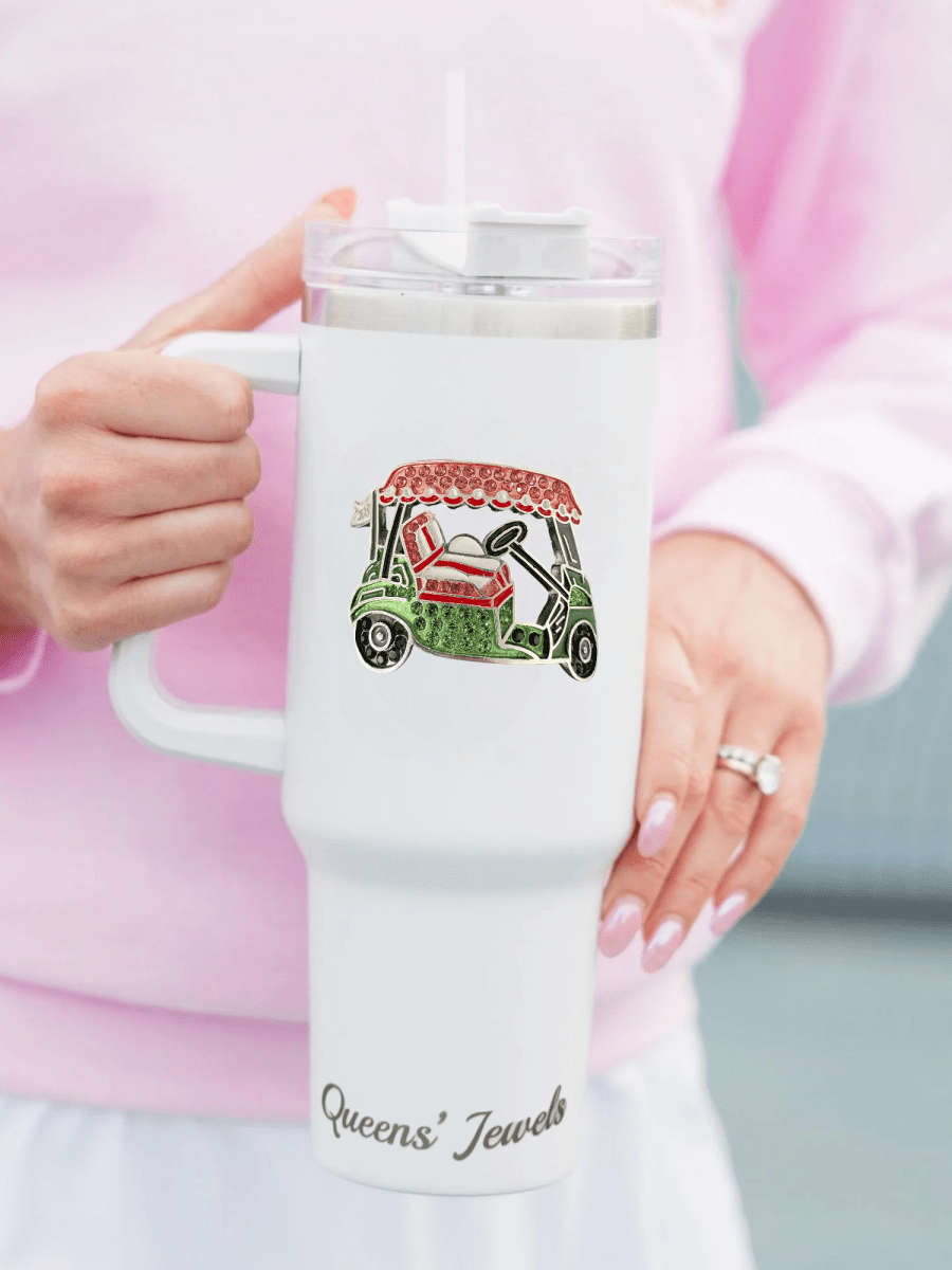 The Queens' Jewels The Queens’ Jewels Golf Cart Insulated Tumbler - 40oz | CeCe's Home & Gifts
