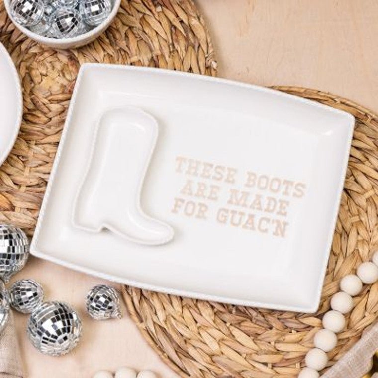 Totalee Gifts "These Boots are Made for Quac'n" Chip & Dip Set | CeCe's Home & Gifts