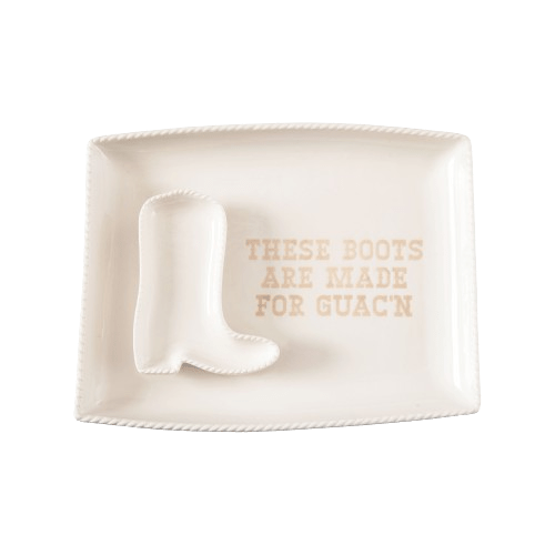 Totalee Gifts "These Boots are Made for Quac'n" Chip & Dip Set | CeCe's Home & Gifts