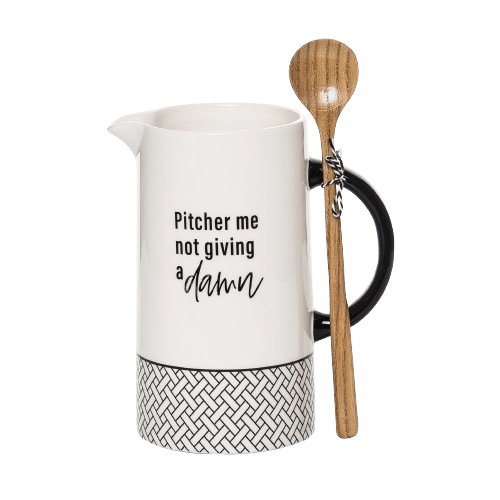 Totalee Gifts Totalee Gift "Not Giving" Ceramic Pitcher Set | CeCe's Home & Gifts