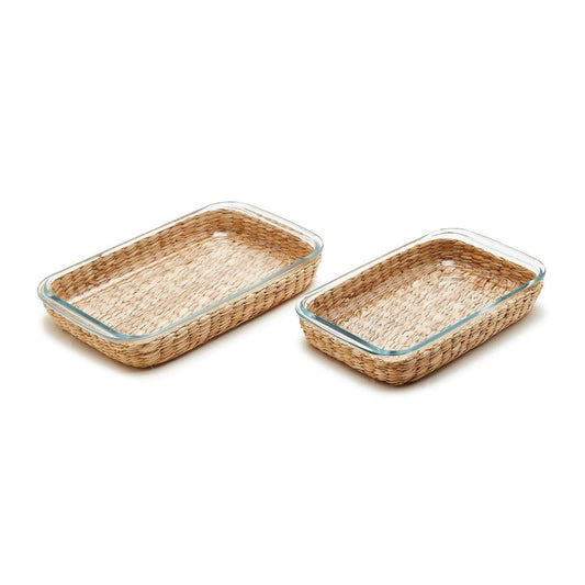 Two's Company Two's Company Borosilicate Glass Baking Dishes - Set of 2 | CeCe's Home & Gifts