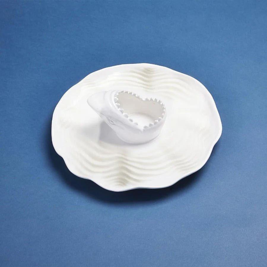 Two's Company Two's Company Great Shark Chip & Dip Platter | CeCe's Home & Gifts