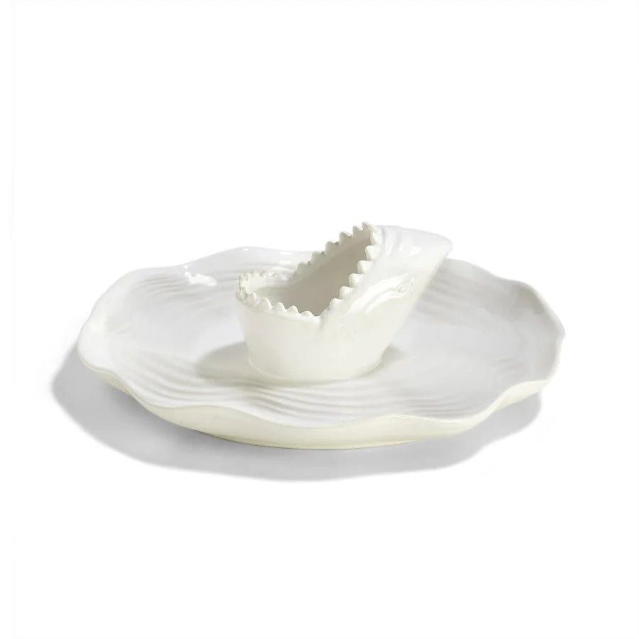Two's Company Two's Company Great Shark Chip & Dip Platter | CeCe's Home & Gifts