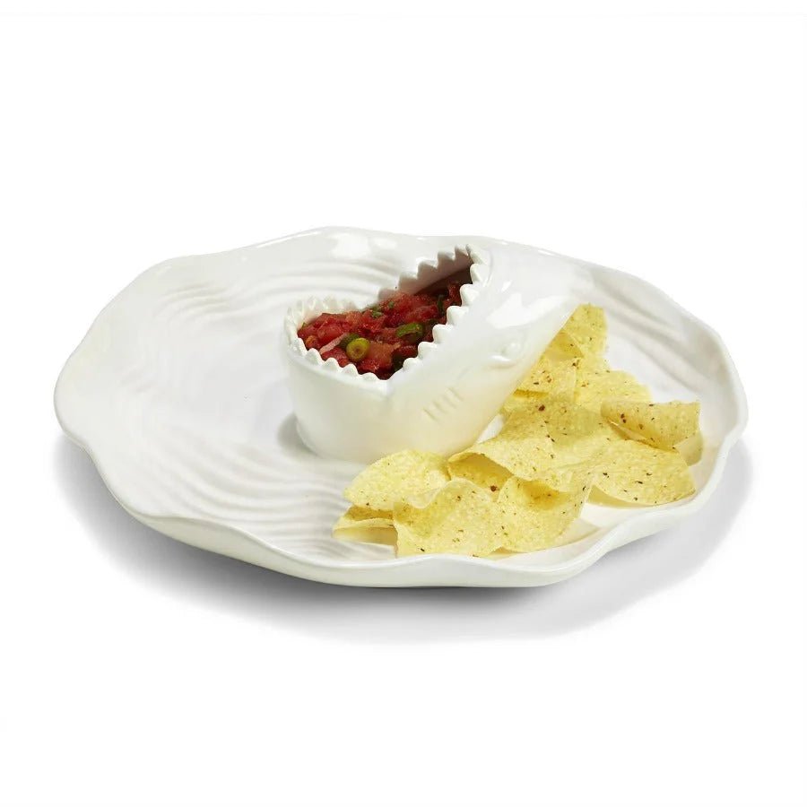 Two's Company Two's Company Great Shark Chip & Dip Platter | CeCe's Home & Gifts