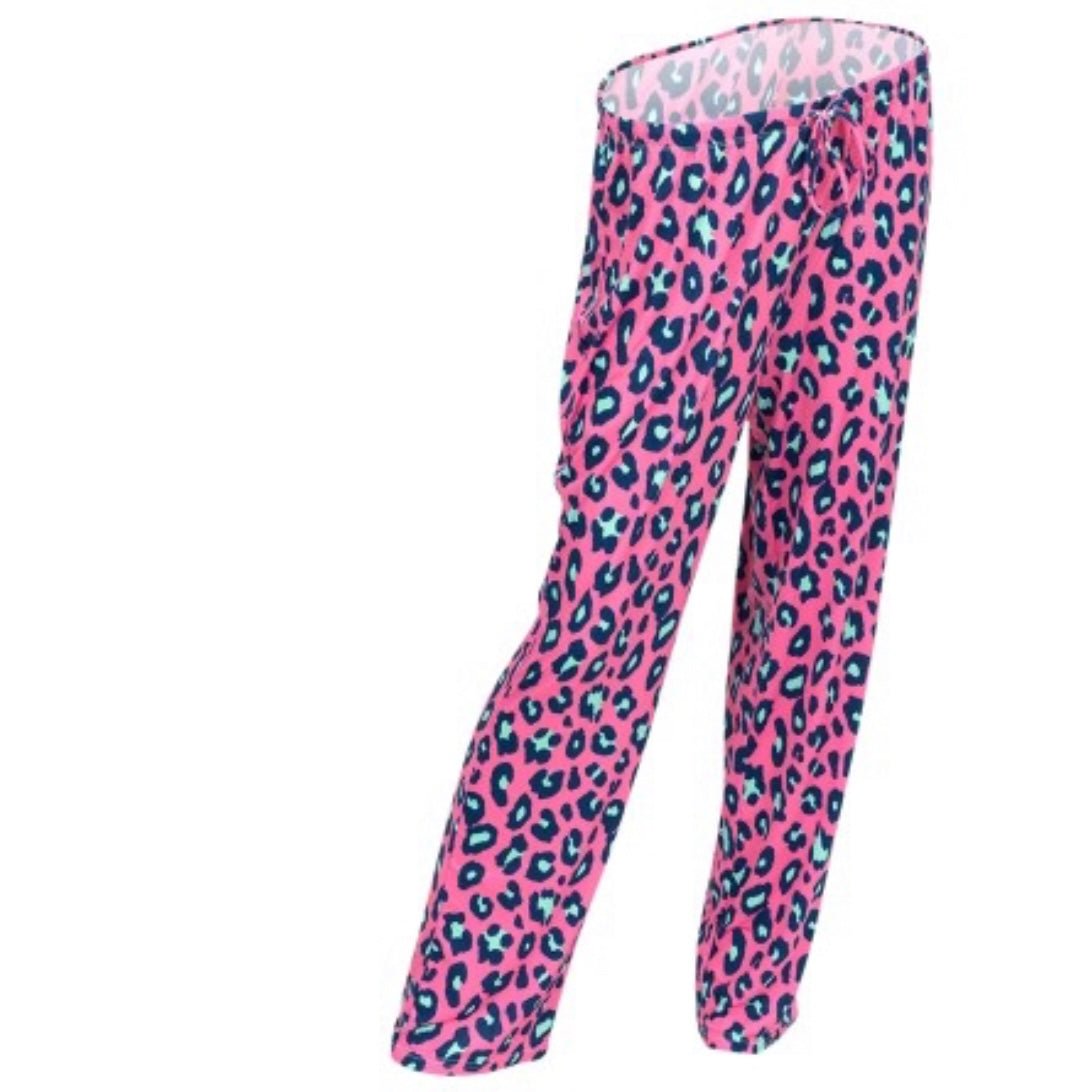 Viv & Lou Viv & Lou Hot Pink Leopard PJ Pants | CeCe's Home & Gifts