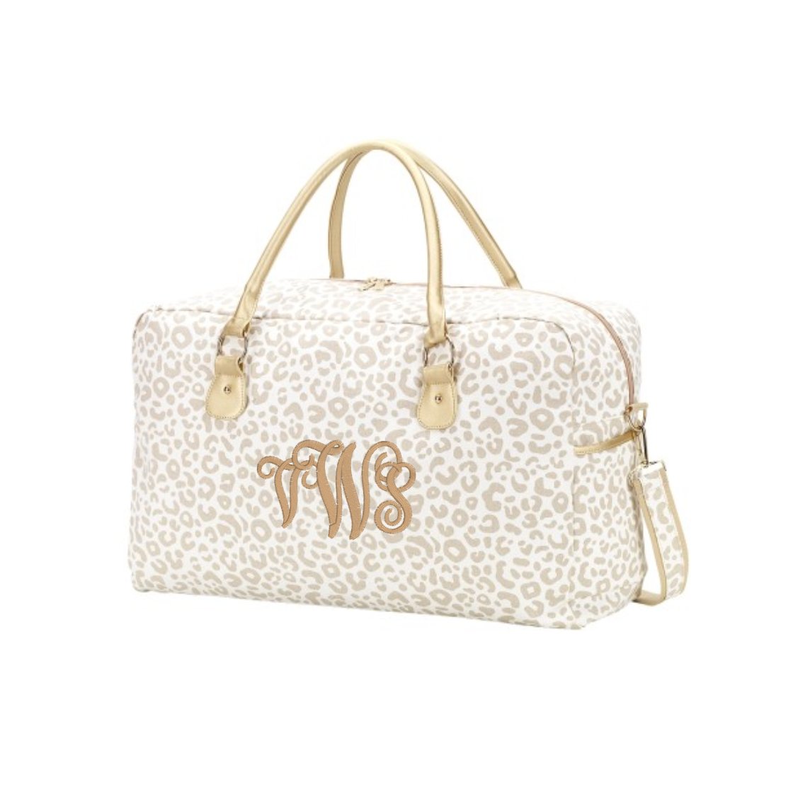 Viv & Lou Viv & Lou Natural Leopard Travel Bag | CeCe's Home & Gifts