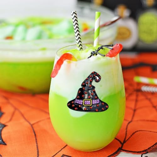 The Queens' Jewels Witch Hat Jeweled Stemless Wine Glass | CeCe's Home & Gifts