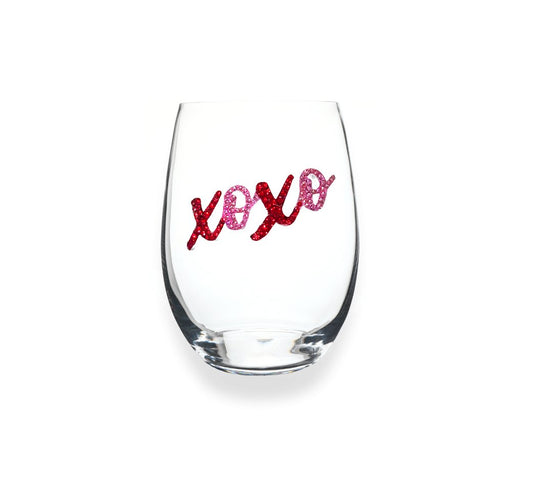 The Queens' Jewels XOXO Jeweled Stemless Glassware | CeCe's Home & Gifts