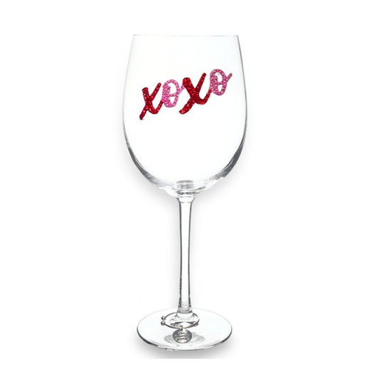 The Queens' Jewels XOXO Jeweled Stemmed Glassware | CeCe's Home & Gifts