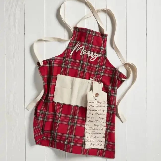 Mud Pie Tartan Apron and Towel.