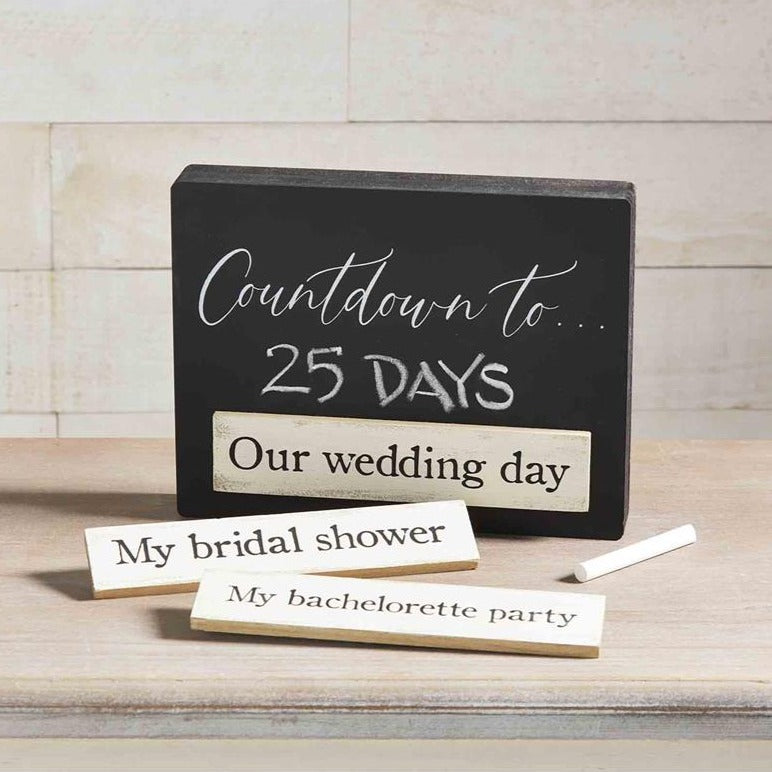 Mud Pie Wedding Countdown Block Set