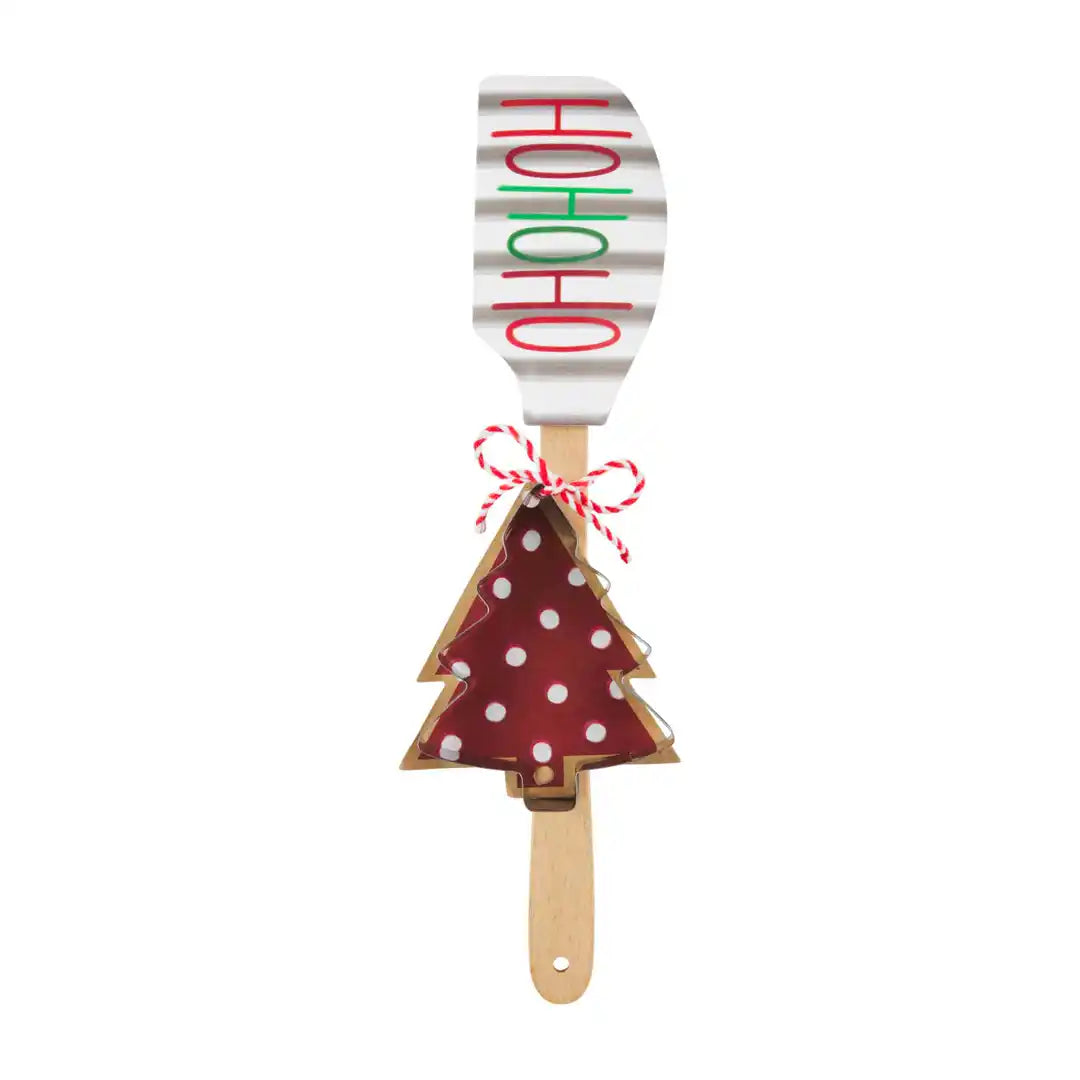 Mud Pie Ho Ho Ho Spatula and Cookie Cutter Set
