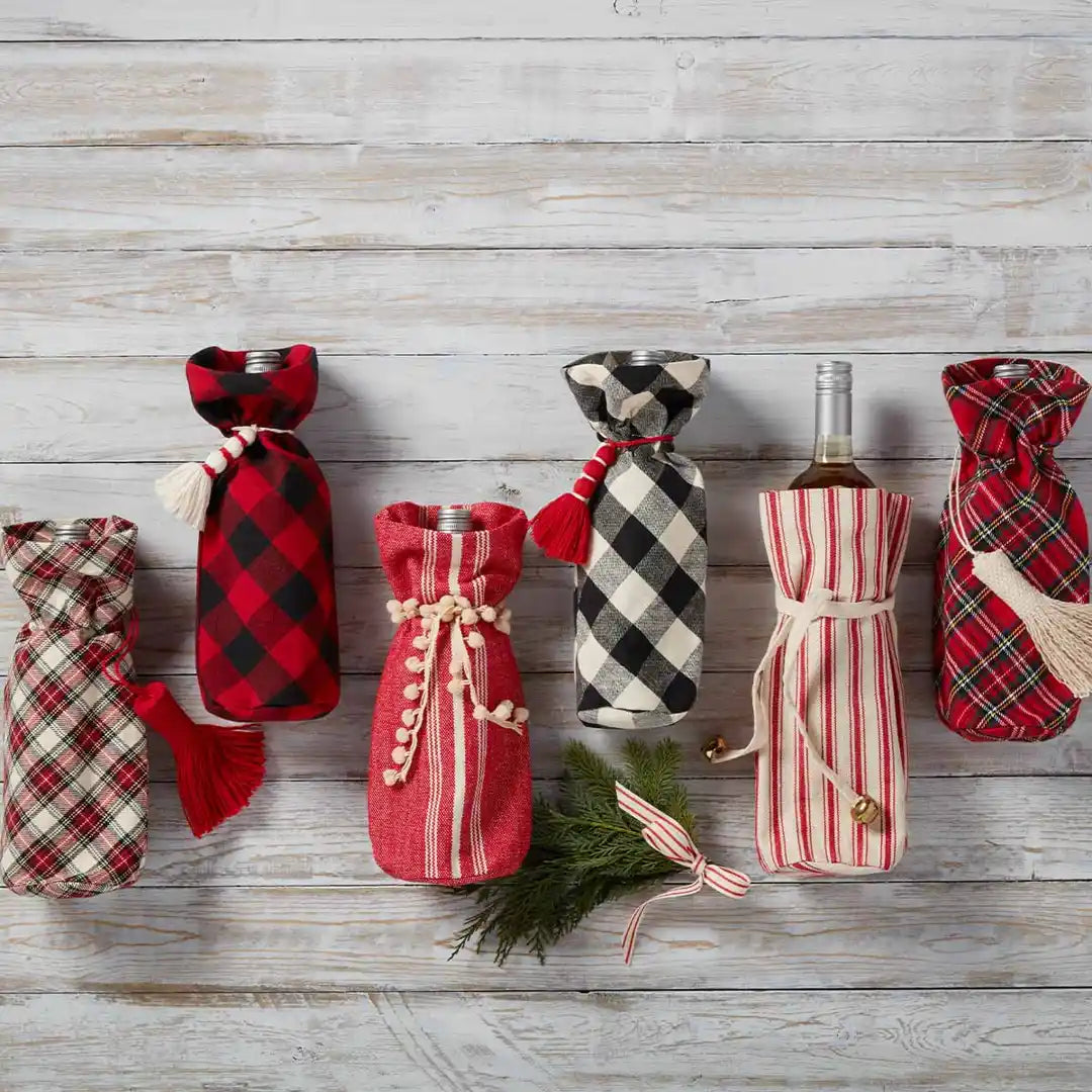 Mud Pie Christmas Wine Bag