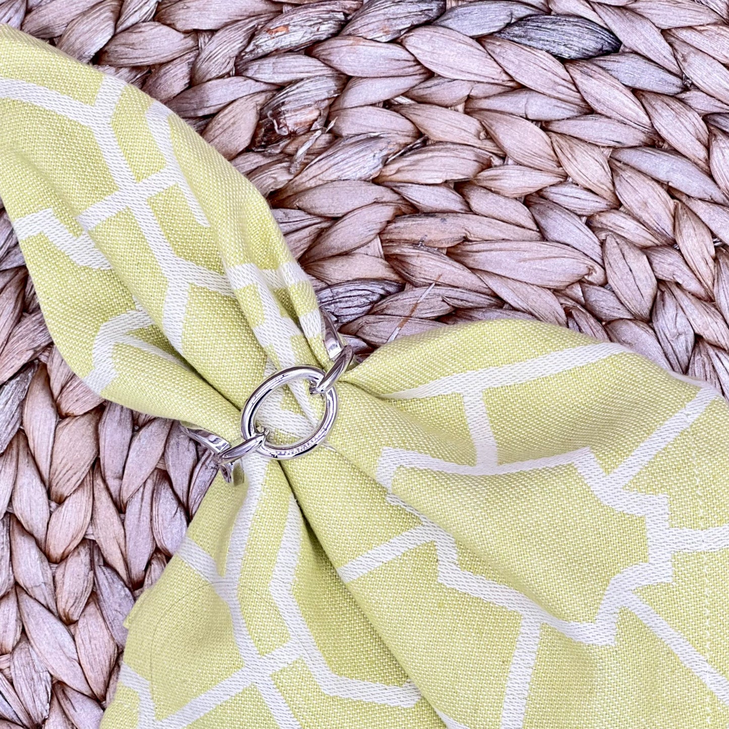 C&F Home Trellis Peridot Cotton Napkins - Set of 4