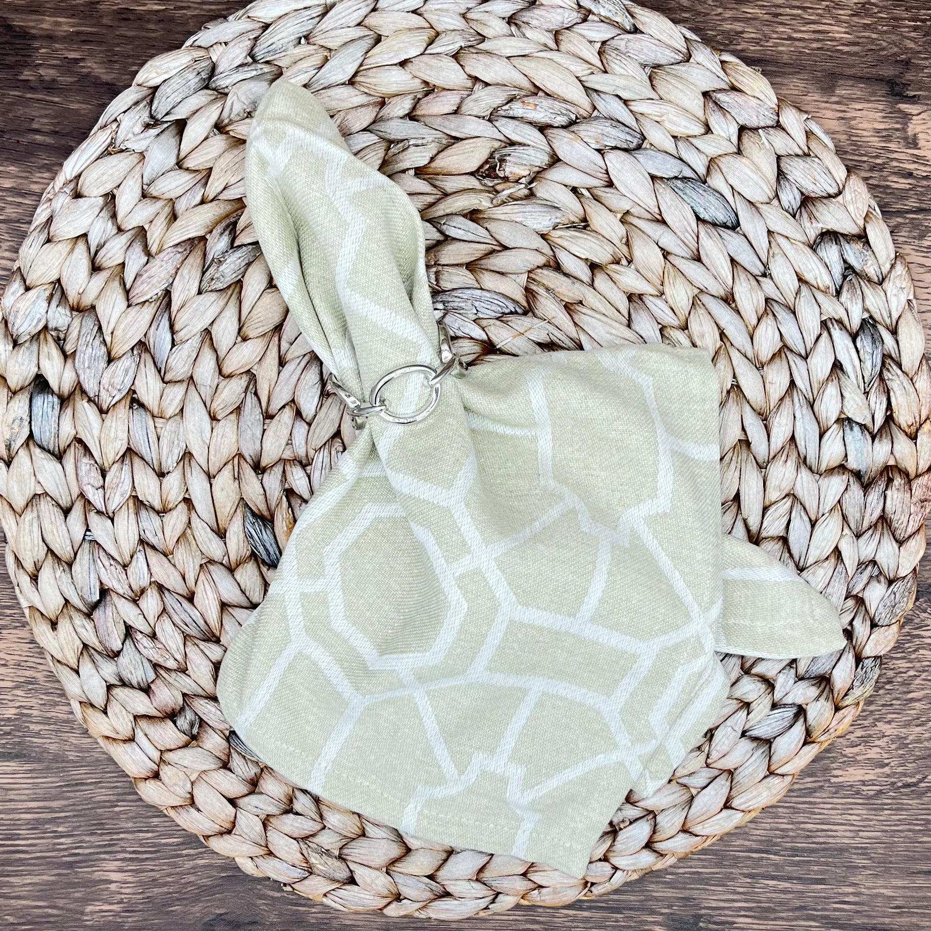 C&F HOME C&F Home Trellis Sandstone Napkins - Set of 4 | CeCe's Home & Gifts
