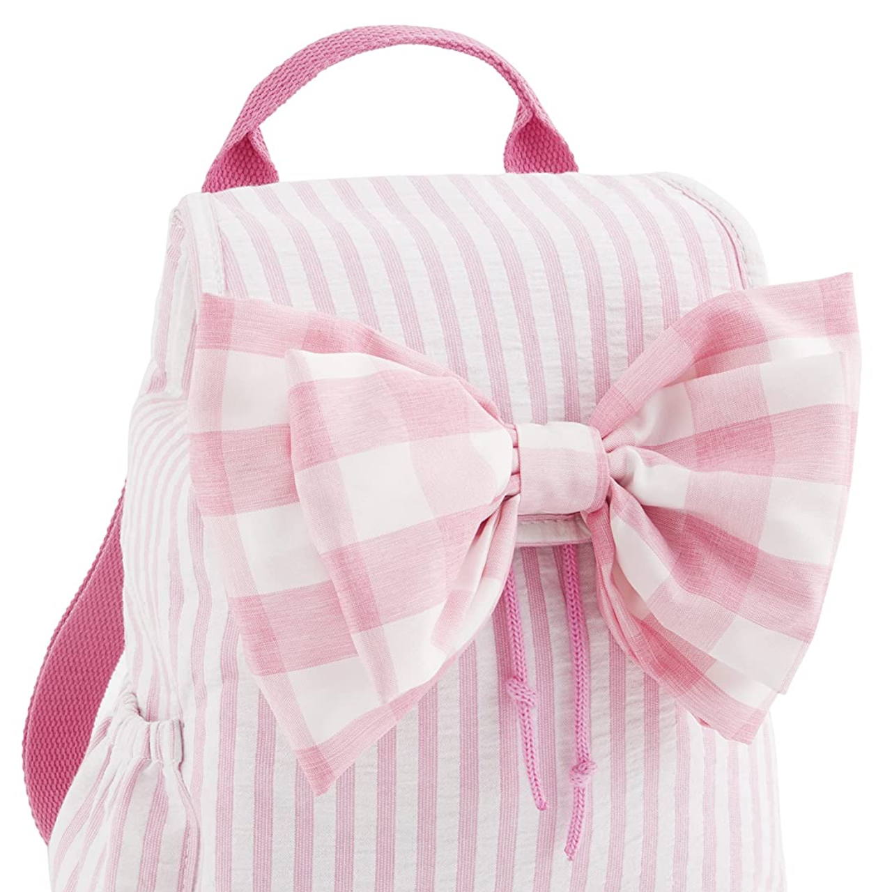 Mud Pie Drawstring Bow Canvas Backpack