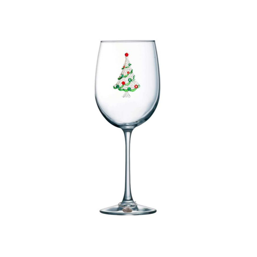 Christmas Tree Jeweled Stemmed Glassware - Limited Edition