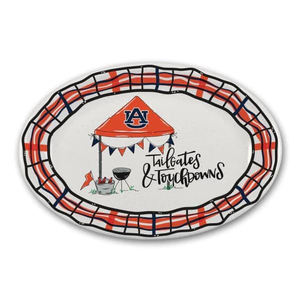 Auburn Tigers Tailgates & Touchdowns Melamine Platter - CeCe's Home & Gifts