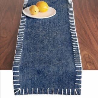 Carol & Frank Carter Indigo Table Runner - CeCe's Home & Gifts