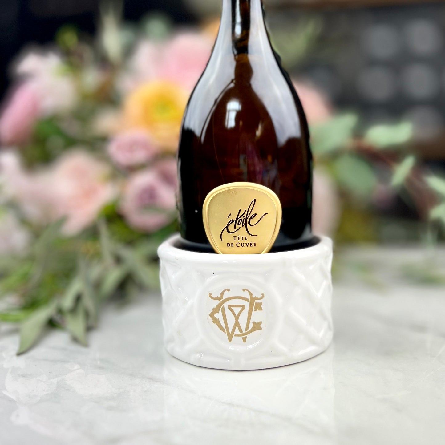Hampton Faux Bamboo Fretwork Bottle Coaster - CeCe's Home & Gifts