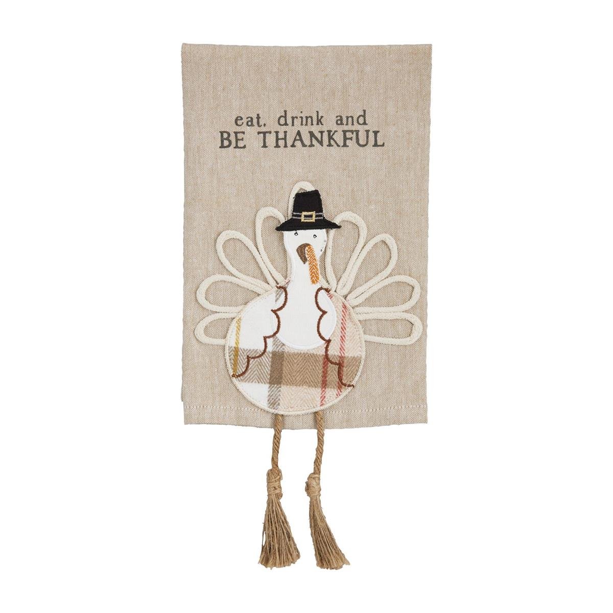 Mud Pie Mud Pie Give Thanks & Eat Turkey Hand Towels | CeCe's Home & Gifts