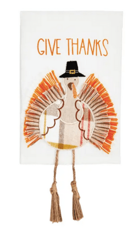 Mud Pie Mud Pie Give Thanks & Eat Turkey Hand Towels | CeCe's Home & Gifts