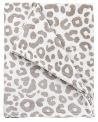 Viv & Lou Natural Leopard Cozy Blanket - CeCe's Home & Gifts