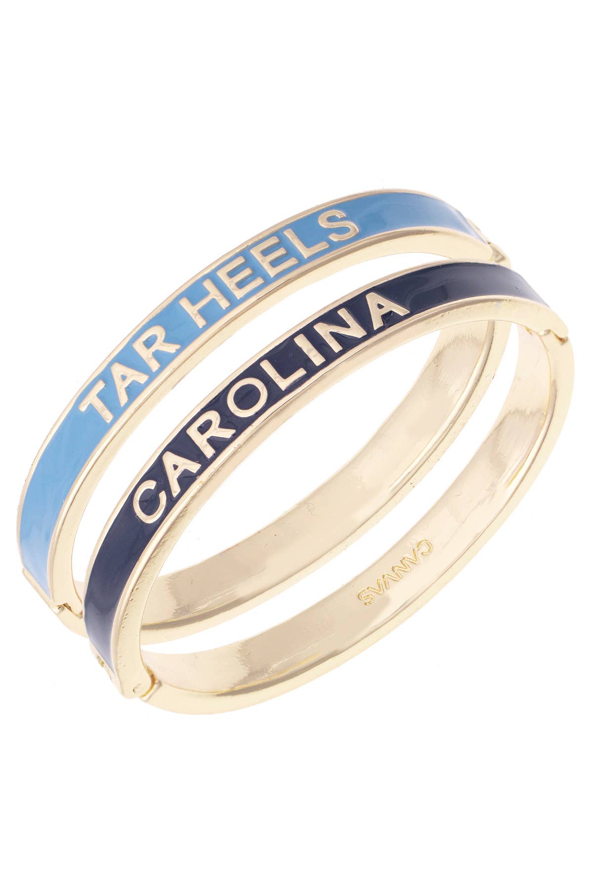 North Carolina Skinny Enamel Hinge Bangle Set
