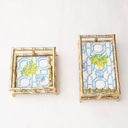 8 Oak Lane Gold Bamboo Guest Towel Tray