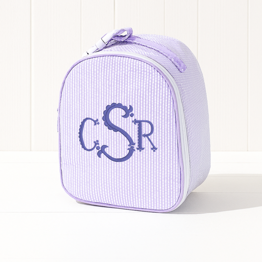 Oh Mint! Lilac Seersucker Gumdrop Lunch Box