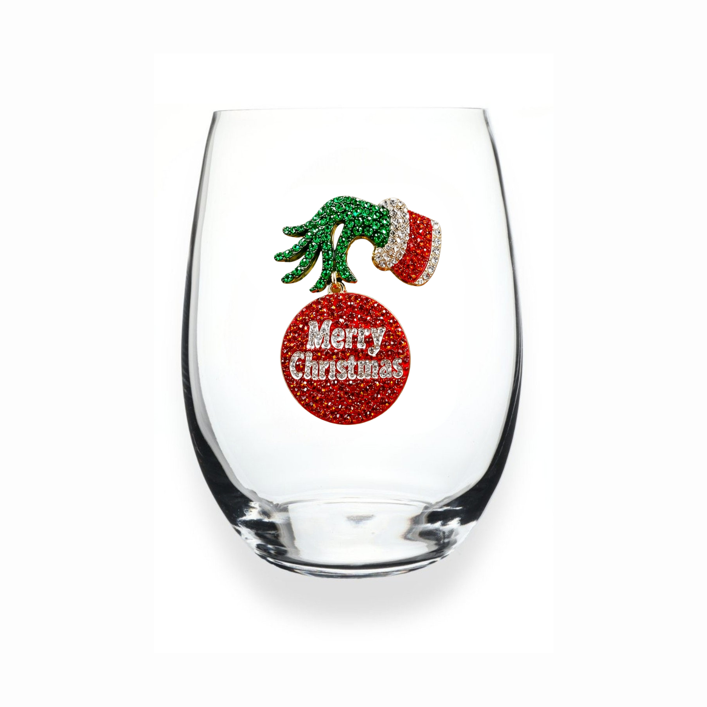 Grumpy Holiday Jeweled Stemless Glassware