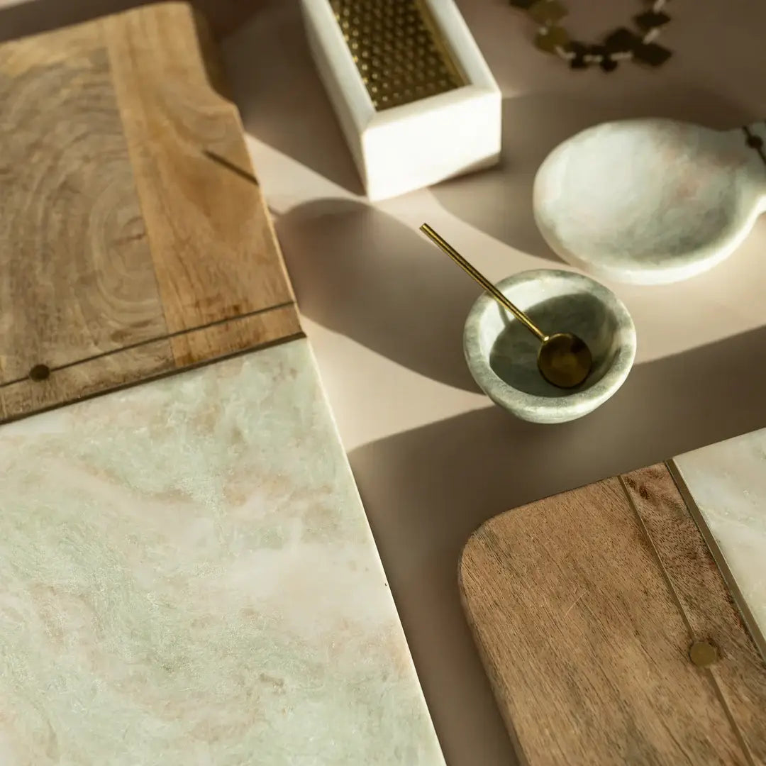 Elise Light Green Onyx Marble Cheese Board