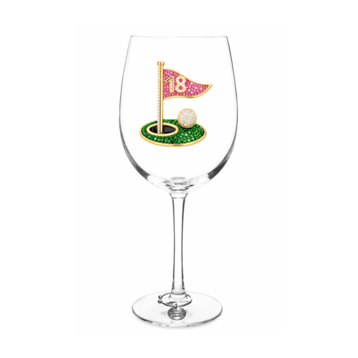 The Queens' Jewels 18th Hole Jeweled Stemmed Glass | CeCe's Home & Gifts