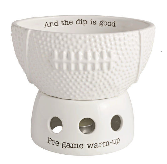 Mud Pie Football Tidbit Warmer Set