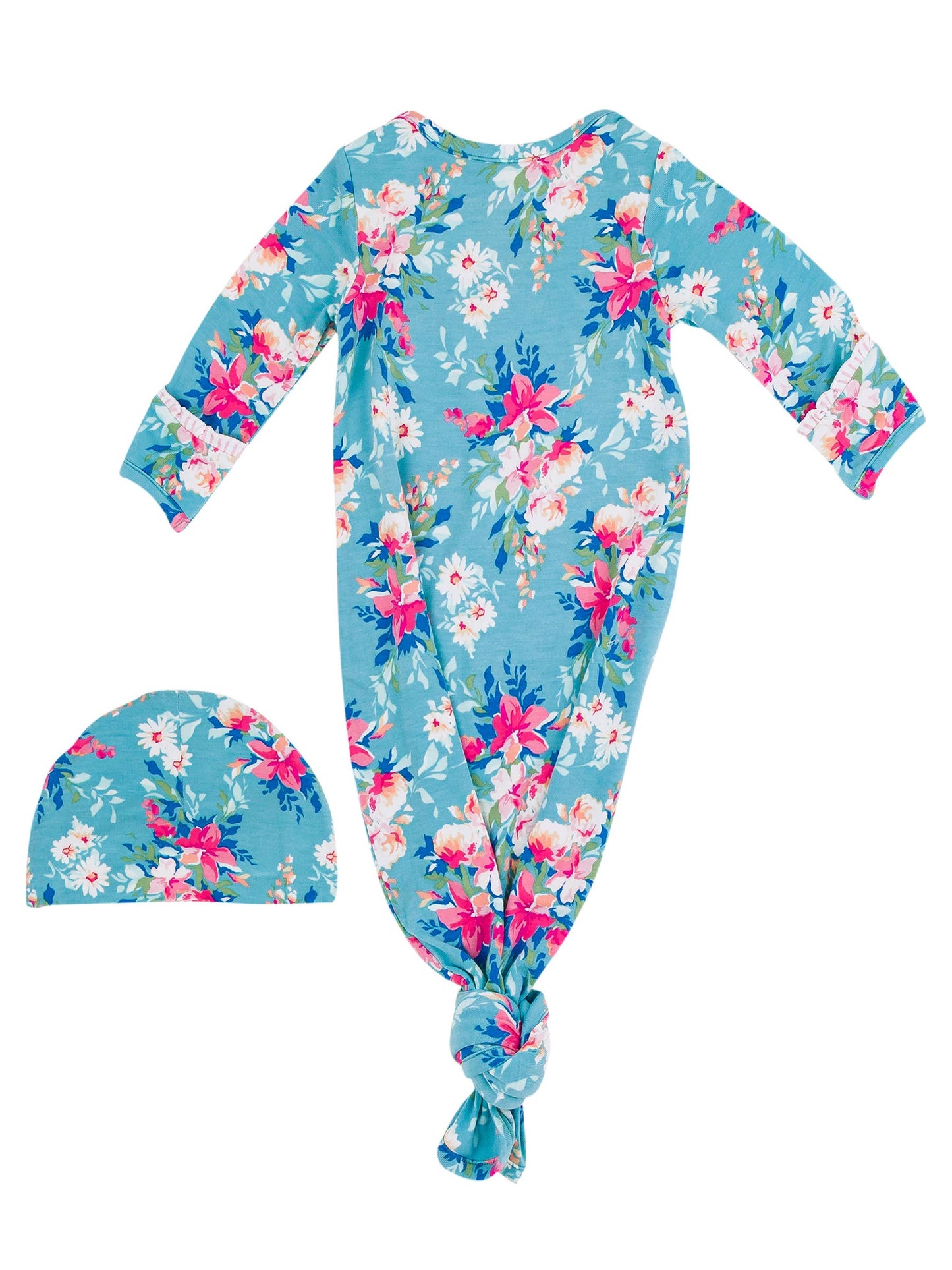 Baby Girl "Fancy Me Floral" Bamboo Knotted Gift Set