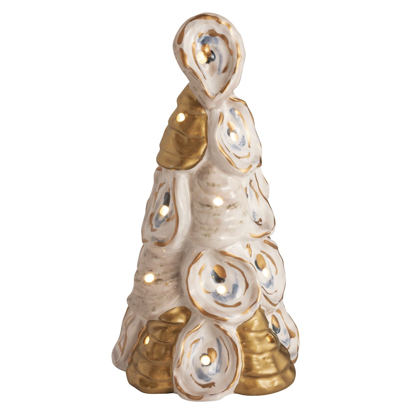 Mud Pie Oyster Ceramic Light-Up Tree - 3 Sizes