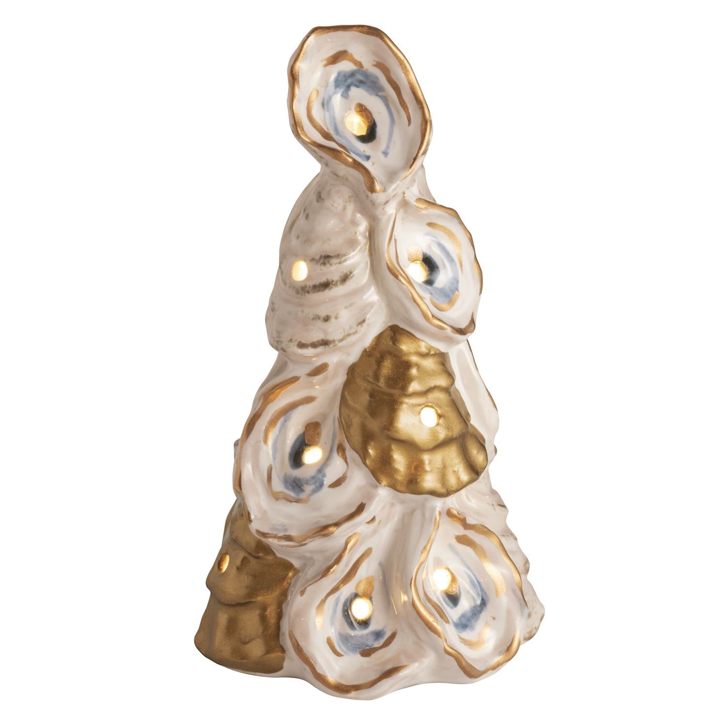 Mud Pie Oyster Ceramic Light-Up Tree - 3 Sizes