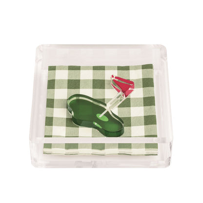 Mud Pie Golf Acrylic Napkin Holder