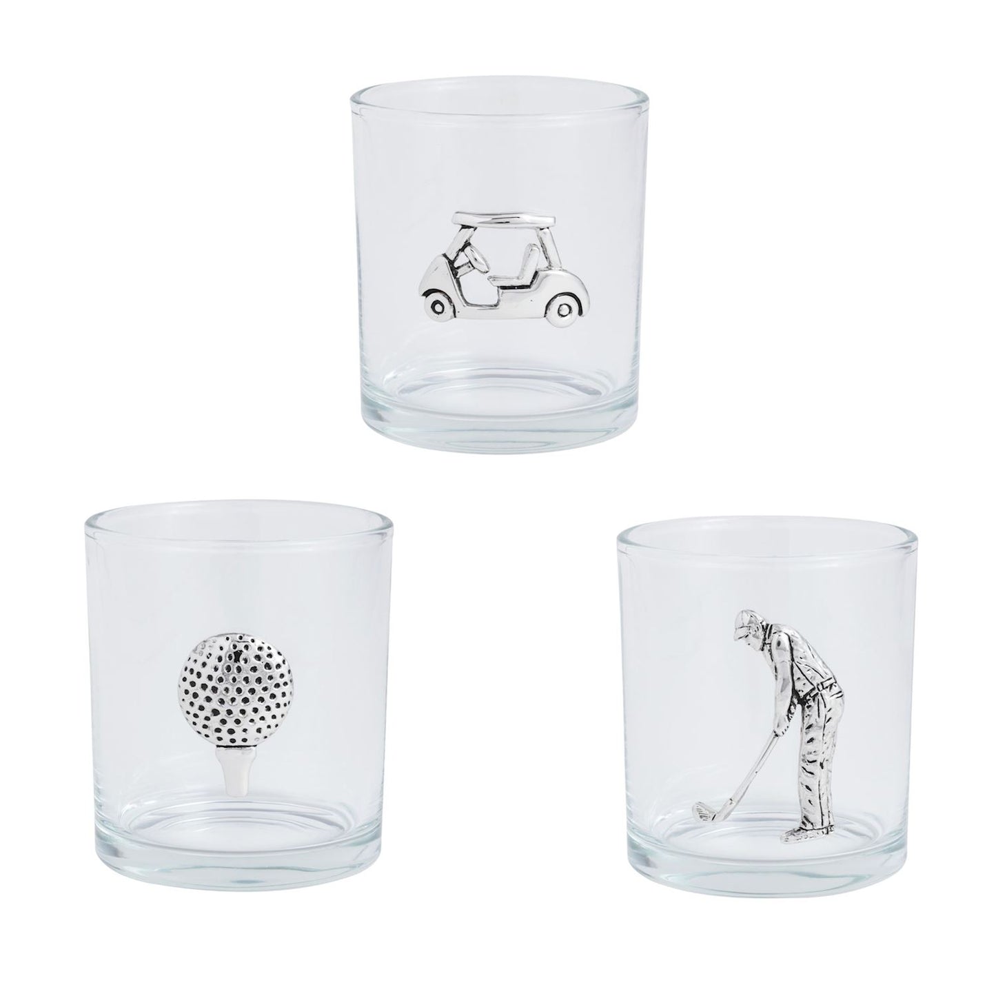 Mud Pie Golf Double Old Fashioned Glass
