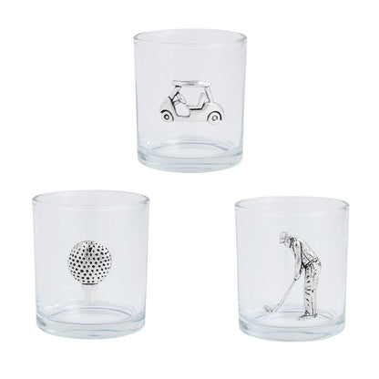 Mud Pie Golf Double Old Fashioned Glass