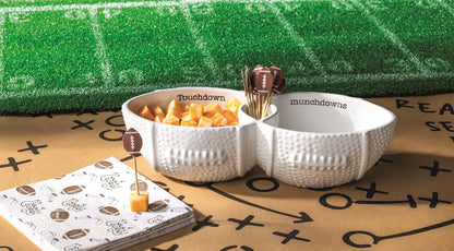 Mud Pie Football Toothpick Server Set