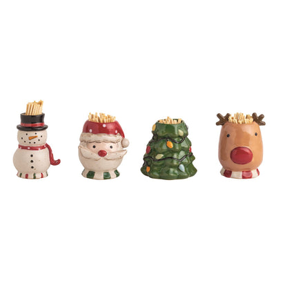 Mud Pie Farm Christmas Toothpick Holders - 4 Styles