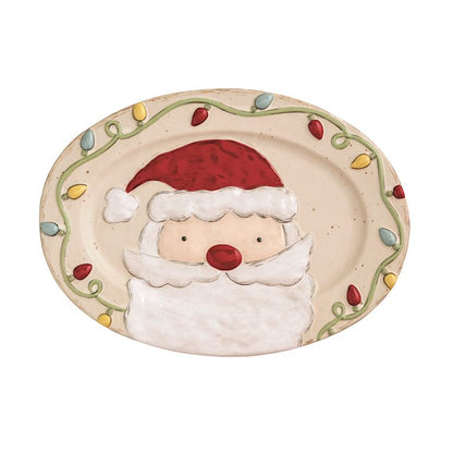 Mud Pie Farm Christmas Santa Platter