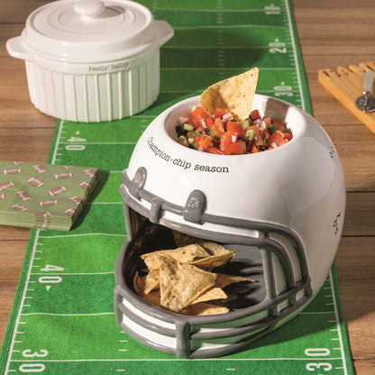 Mud Pie Football Helmet Chip & Dip