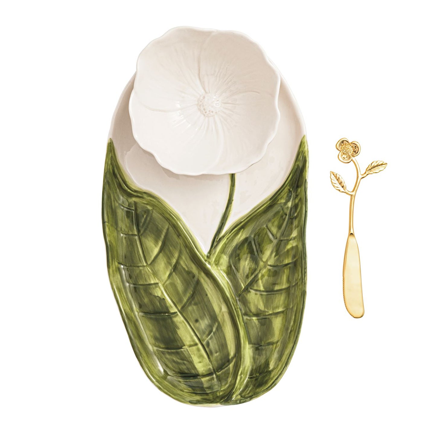 Mud Pie Flower Tidbit Tray Set