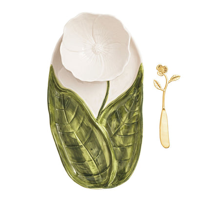 Mud Pie Flower Tidbit Tray Set