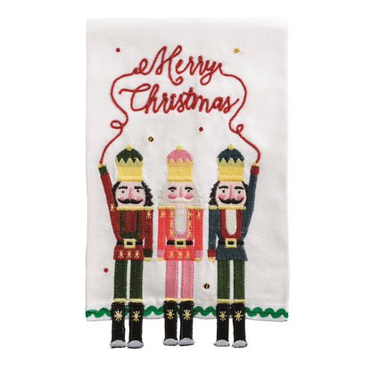 Mud Pie Christmas Dangle Embroidery Towel - 3 Styles